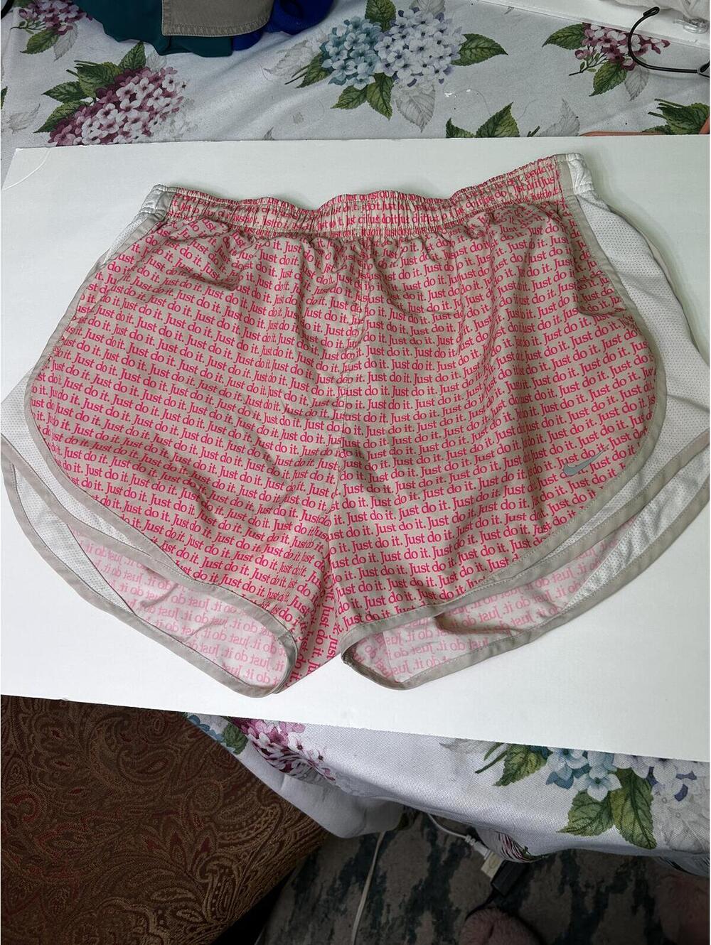 Nike Dri-Fit Women's Athletic Shorts XL  Beige and Pink